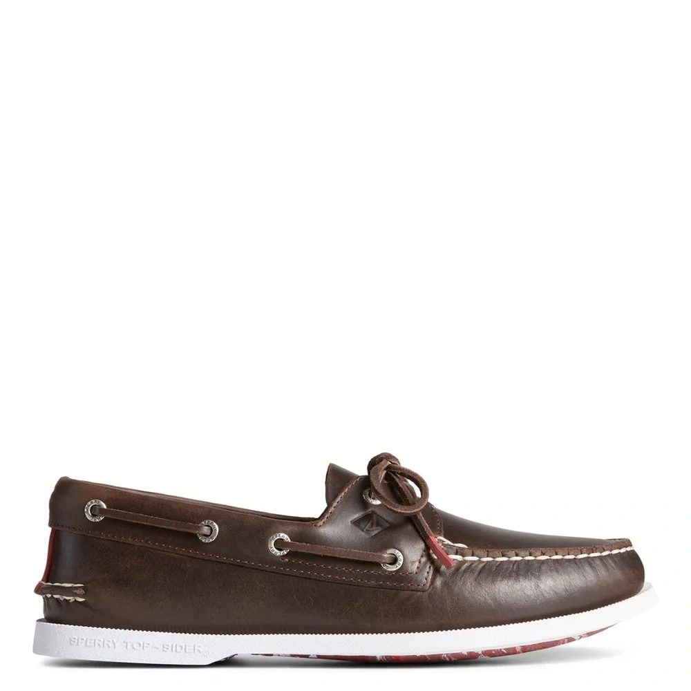 NEW!! Men’s Sperry Authentic Original 2 Eye Pull Up Brown Leather Size 15W